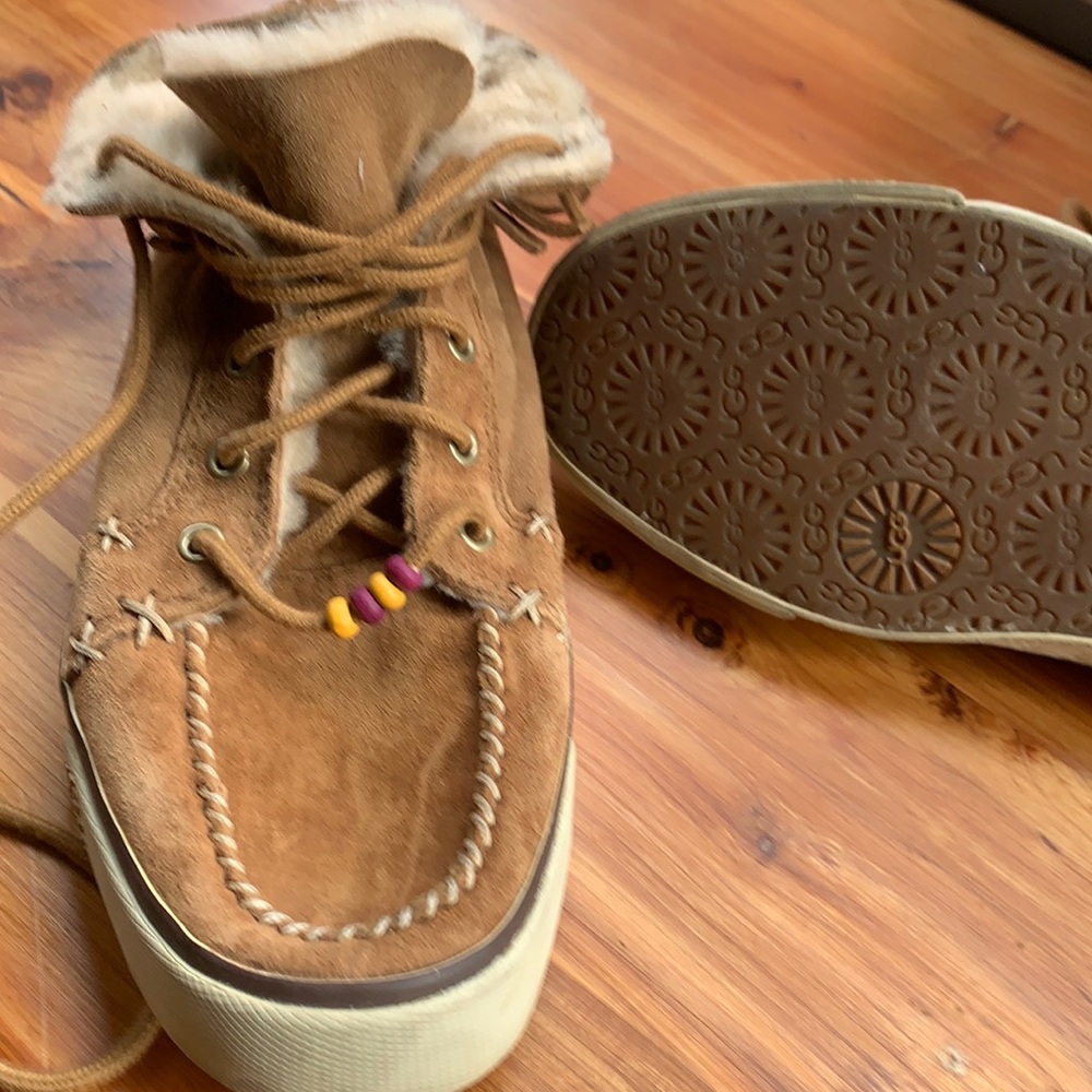 Ugg boots beads-on laces fringe fur
Boho